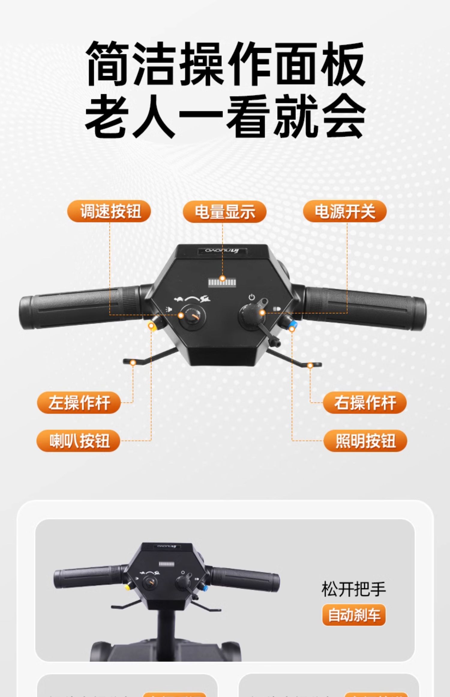 Yingluohua high-end elderly scooter electric automatic folding unfolding light electric car small travel battery car