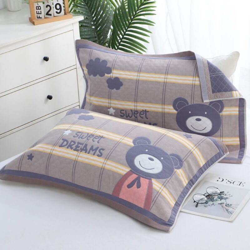 Pure Cotton Gauze Pillow Towel Clearance Large Pair Adult Thickened Couple No Hair Falling No Color Pillow Headscarf Pure Cotton Gauze Pillow Towel Clearance Large Pair Adult Thickened Couple No Hair Falling No Color Pillow Headscarf