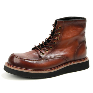 G5-1 horse leather vintage work boots high-top shoes hand-brushed distressed men's shoes fashion casual men's boots one-piece delivery