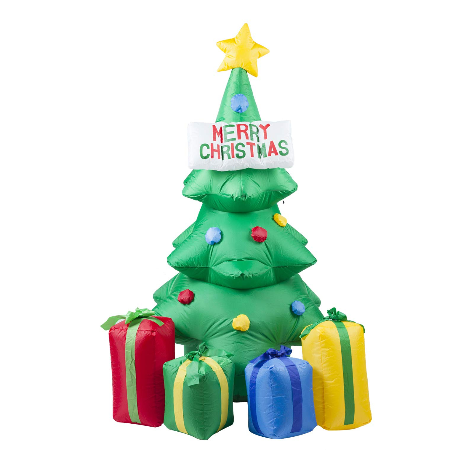 Nuevo 1,5 m Navidad árbol de Navidad inflable luminoso Navidad jardín decoraciones Navidad suministros bolsa de regalo