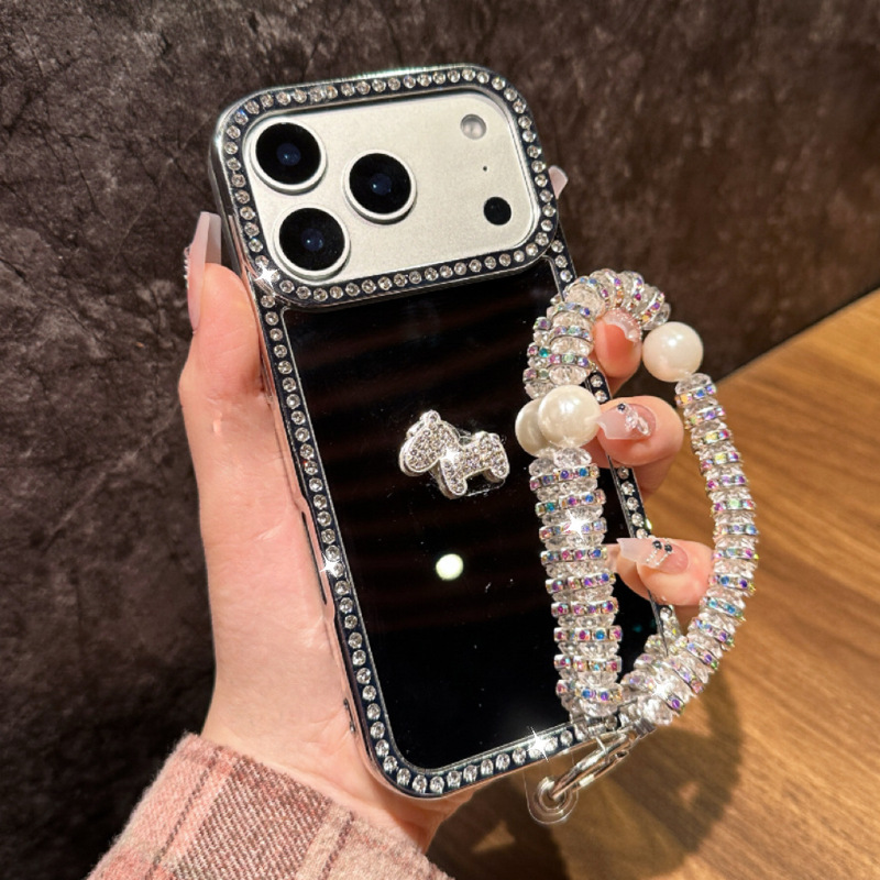 Rhinestone Mirror Case Suitable for Samsung S26 Ultra Phone Case S25 Plus 3D Pony S24 Super Popular S23+ Women's Model Rhinestone Mirror Case Suitable for Samsung S26 Ultra Phone Case S25 Plus 3D Pony S24 Super Popular S23+ Women's Model
