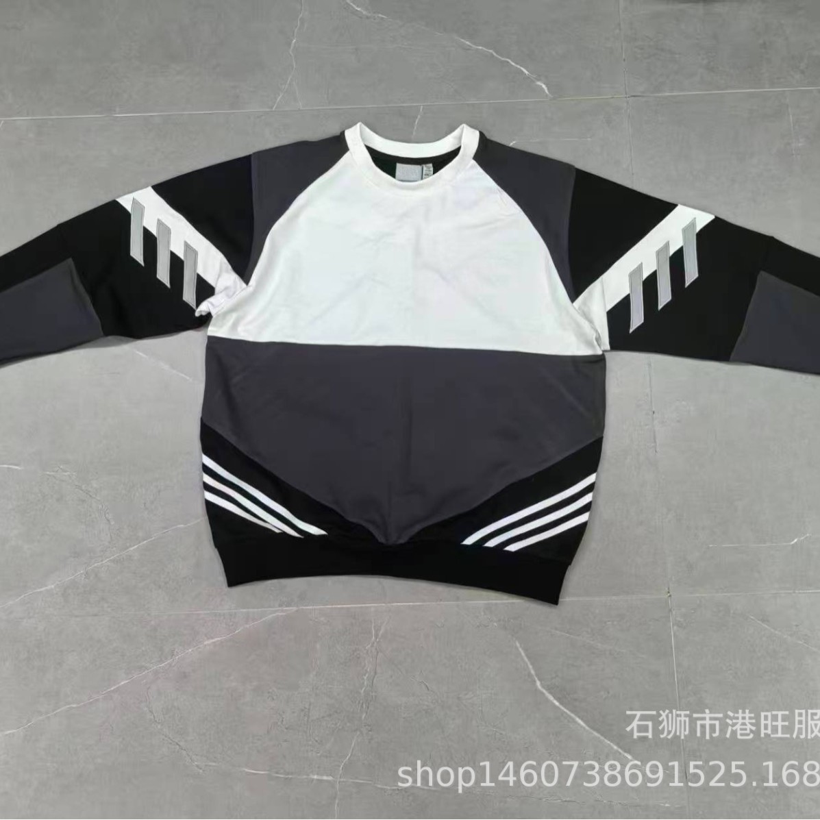 2025 Spring Men's Sports Sweatshirt Round Neck Pullover Knitted Sweater Pure Cotton Casual Long Sleeve Base Shirt Factory Wholesale