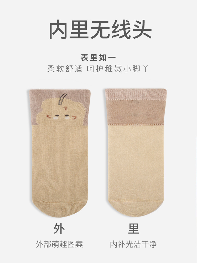 Calcetines de bebé recién nacidos primavera y otoño boca suelta sin hueso pies no apretados calcetines de bebé lindo dibujos animados invierno media pantorrilla calcetines de algodón