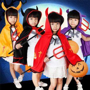Halloween cosplay Costume Props Children Performance Clothing Festival Performance Demon Horn Cape Cape Wholesale