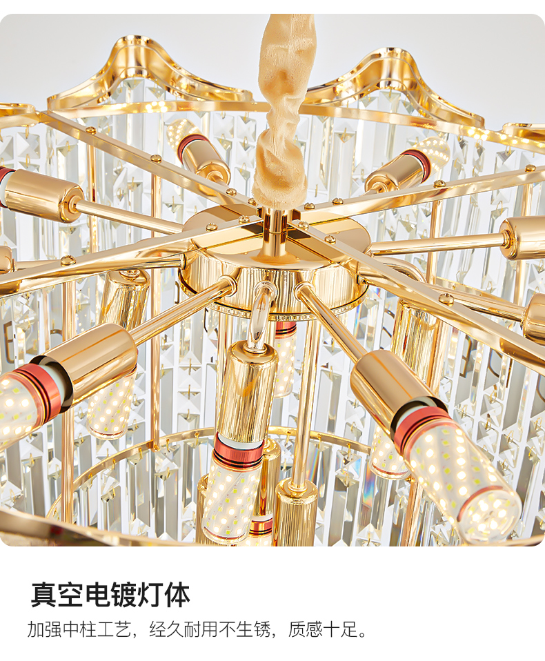 法式轻奢水晶客厅吊灯现代大厅主灯2023新款别墅奢华餐厅卧室灯具-阿里巴巴