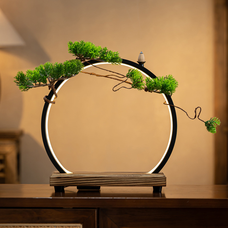 Battery-Powered Chinese-Style Led Light Ring Incense Burner Ornament, Buddha Statue and Lucky Cat Display Base, Tasting Event Decoration Battery-Powered Chinese-Style Led Light Ring Incense Burner Ornament, Buddha Statue and Lucky Cat Display Base, Tasting Event Decoration