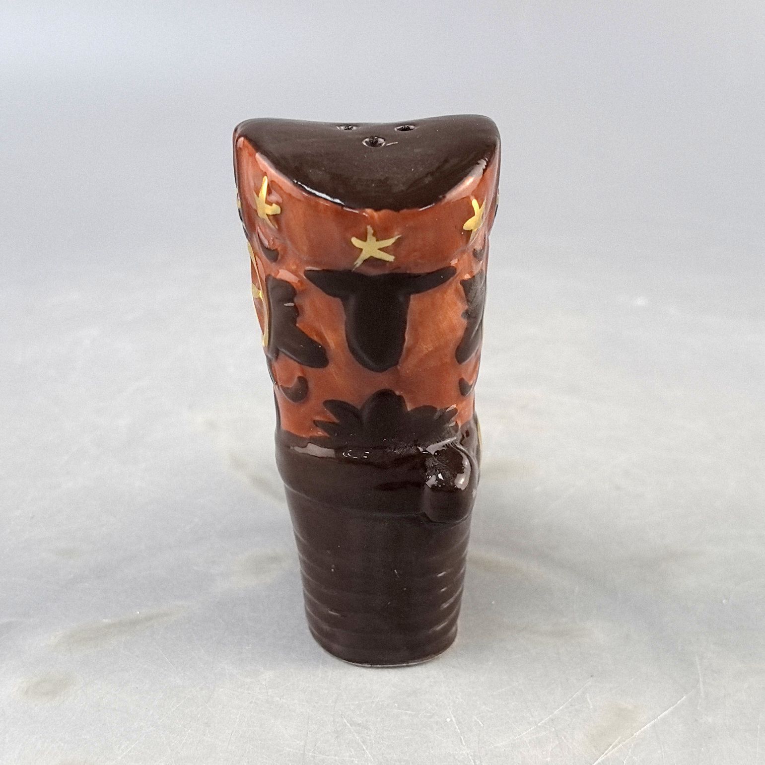 Botas de vaqueros occidentales creativas transfronterizas botas de cerámica botas de sabor domésticas personalidades de nicho artesanías de cerámica pintadas a mano