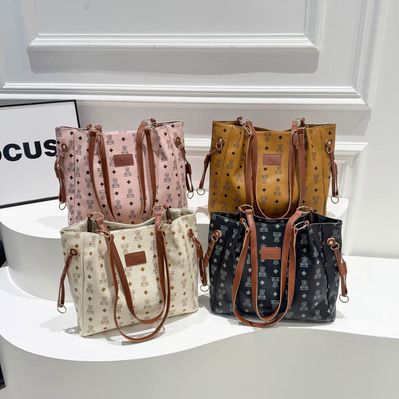 Retro 2025 nuevo estilo de moda de viaje de hombro bolso de brazo de mujer textura universal bolso de mano gran capacidad