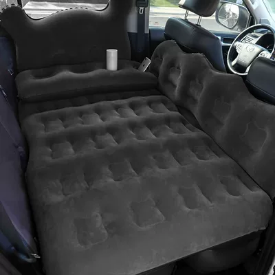 Travel Sleeping Pad — Vehicle-mounted inflatable bed - default-item-upgraded-bear-style-black-extended-headrest-storage-pier-electric-pump