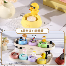 卡通萌哒哒香氛烛台盲盒手办创意树脂装饰品摆件儿童学生生日礼物