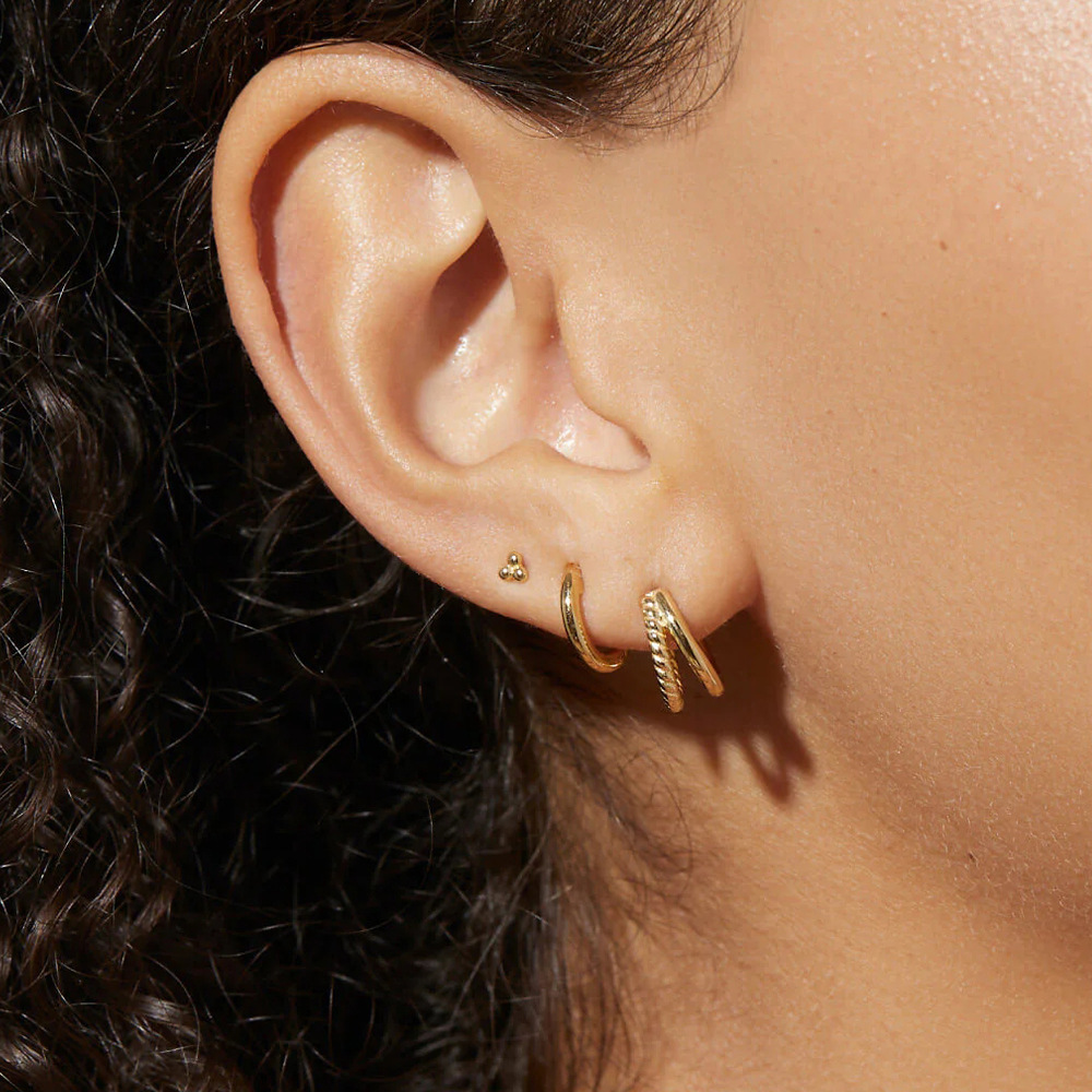 9g Weight Hoop Earrings Classification 1 Set Quantity Casual, Daily Occasion 925 Sterling Silver Material Geometric, Butterfly Pattern Women's Gender Plating Design Simple Style Style 1 Set 925 Sterling Silver Geometric Butterfly Hoop Earrings 6