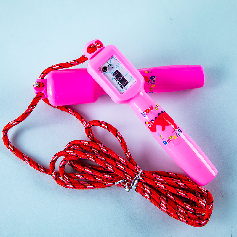 BT8306 niños de dibujos animados contando saltar cuerda algodón saltar cuerda longitud ajustable estudiante entrenamiento deportivo saltar cuerda