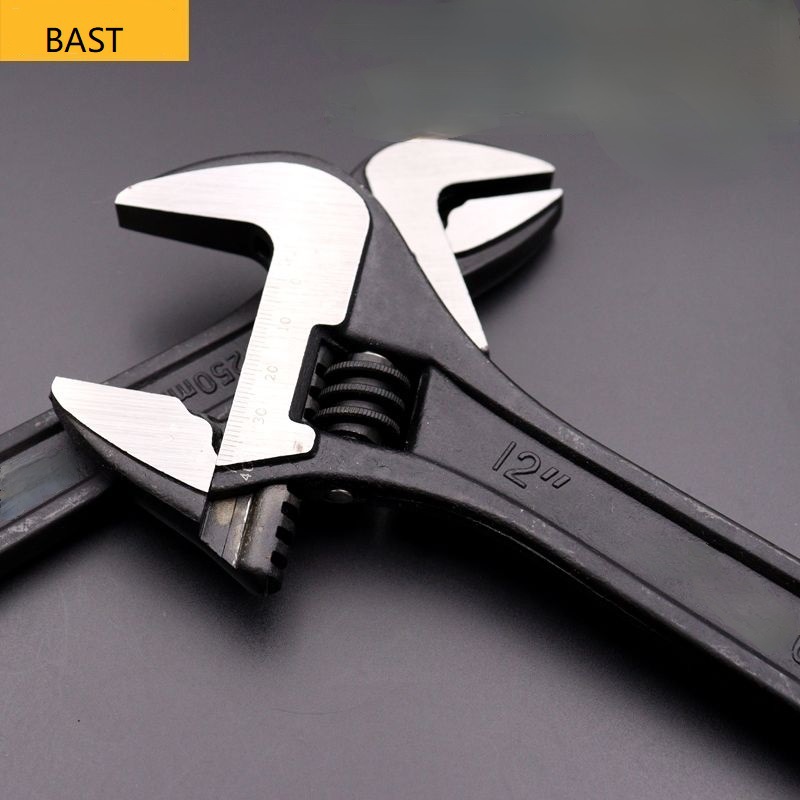Llave ajustable de servicio pesado de estilo alemán llave ajustable grande abierta llave de baño herramienta manual