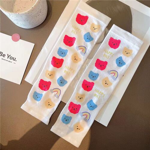Children's summer ice sleeves, cute arm sleeves for babies, thin ice silk sun protection sleeves for girls, sun protection sleeves for boys