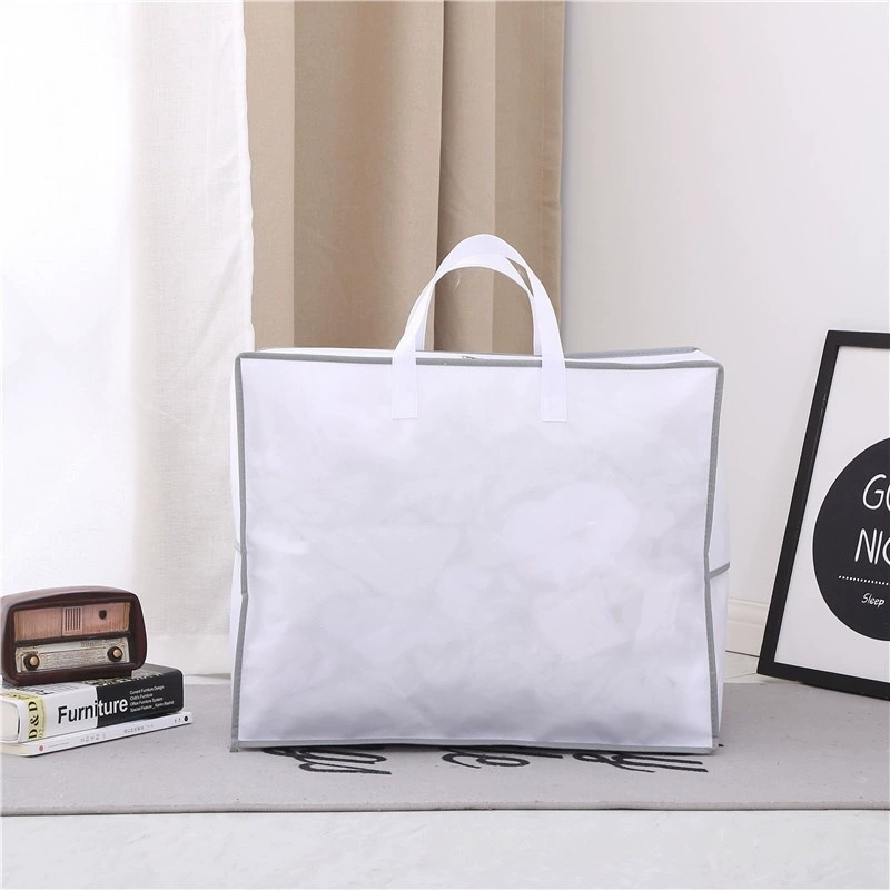 Сумки из нетканого материала, упаковочные пакеты для домашнего текстиля, набор из четырех предметов, подарочные пакеты, застежка-молния из ПВХ, печать логотипов на заказ, хранение.