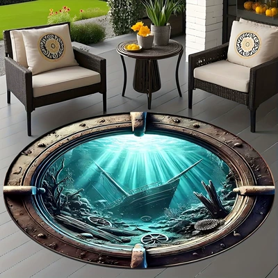 Avtomobil döşəmə paspasları, Wear-Resistant Mat, Available for Cross-Border Shipping - style-04-60cm-round-crystal-velvet