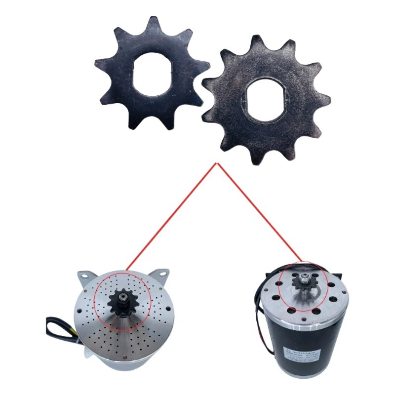 Трансграничные производители оптом аксессуары для электромобилей мотор-редуктор Звездочка T8F9 зубы 10 зубов 11 зубов 10x8,5 металлическая сталь