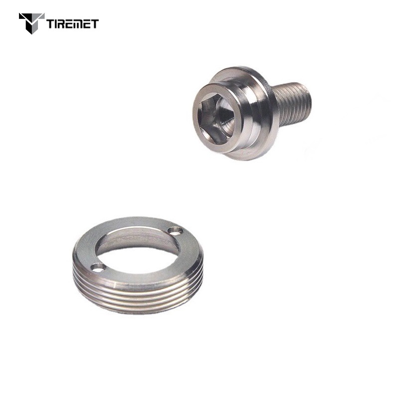 Bicicleta Mountain Road modificación agujero cuadrado eje medio Titanium aleación tornillo polvo cubierta BB tornillo traje M8 * 15