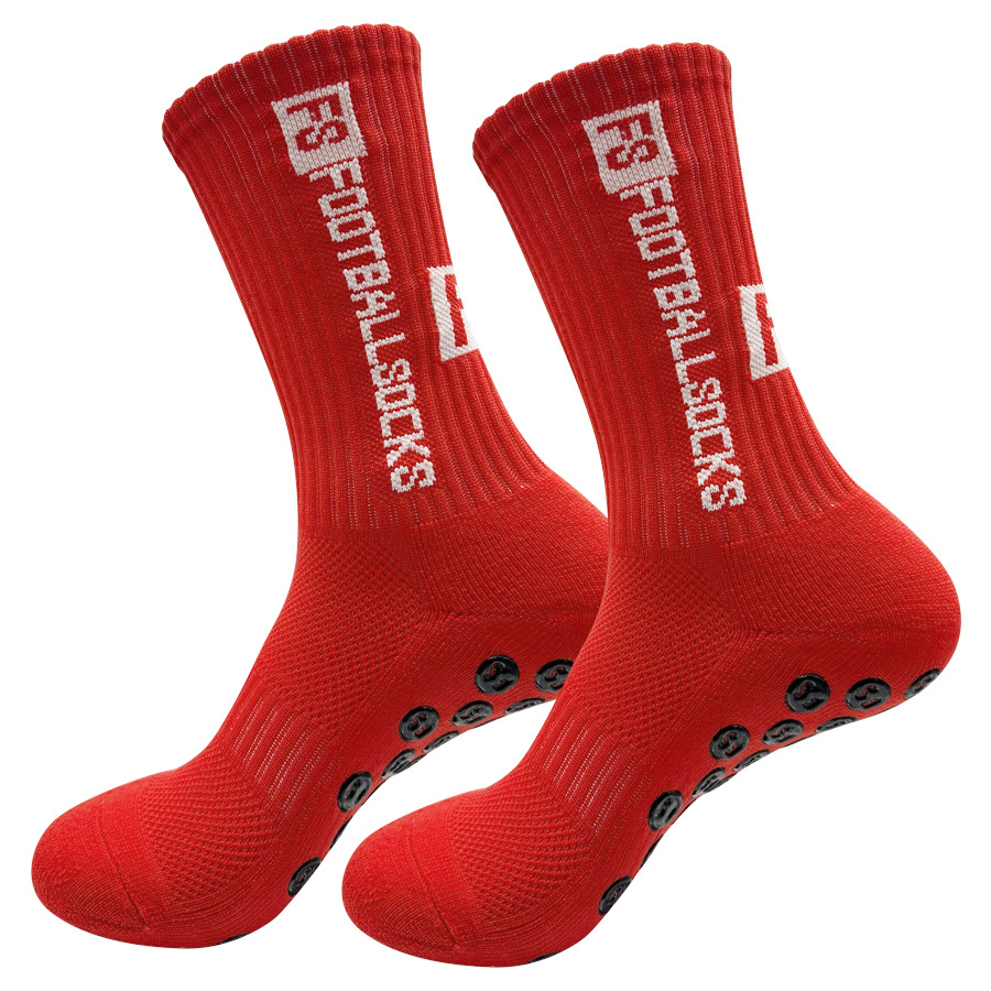 FS cross-border hot new football Socks Calcetines deportivos para hombres y mujeres calcetines de media pantorrilla toalla inferior silicona antideslizante calcetines de baloncesto transpirables
