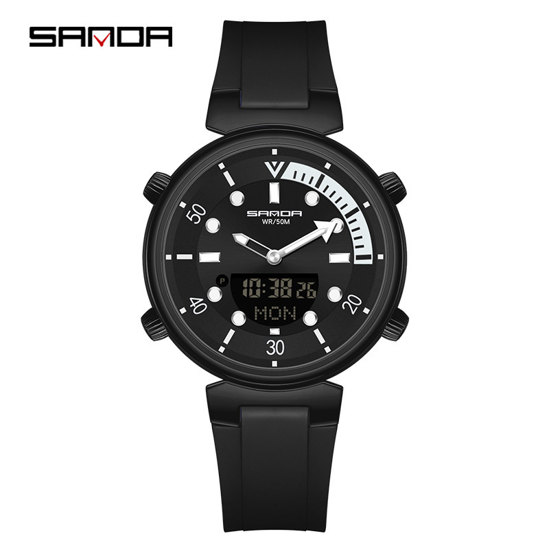 SANDA nuevo reloj de alarma de moda luminosa todo partido 3122 reloj electrónico multifuncional reloj para niños y niñas
