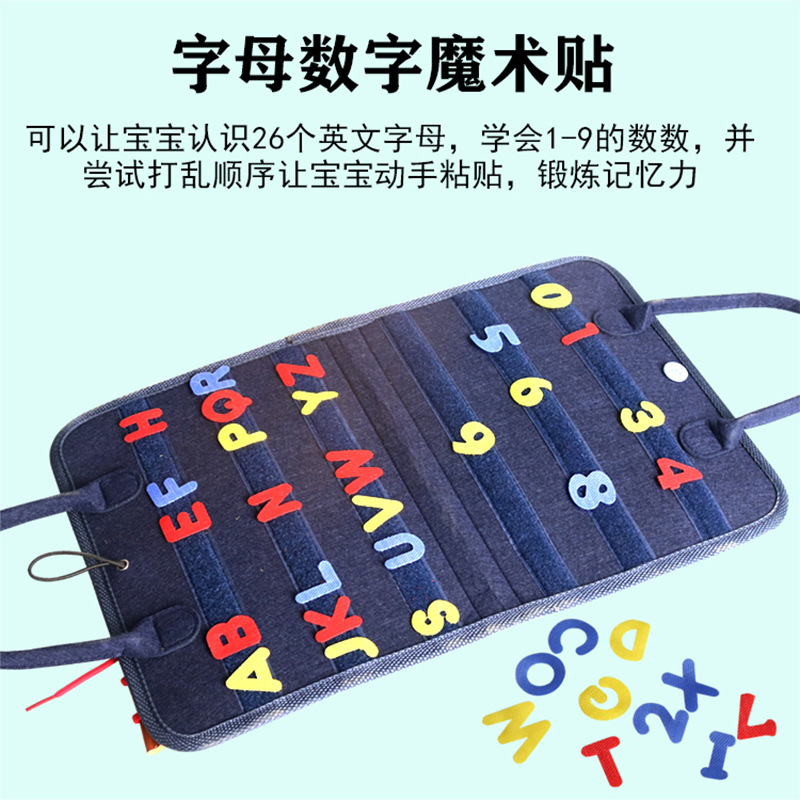 Transfronterizo nuevos juguetes de educación temprana fieltro aderezo educativo Learning Board cartas extraíble tablero ocupado de los niños