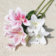 仿真花阳光百合花 仿真花假花家居摆放假花婚庆装花卉布景