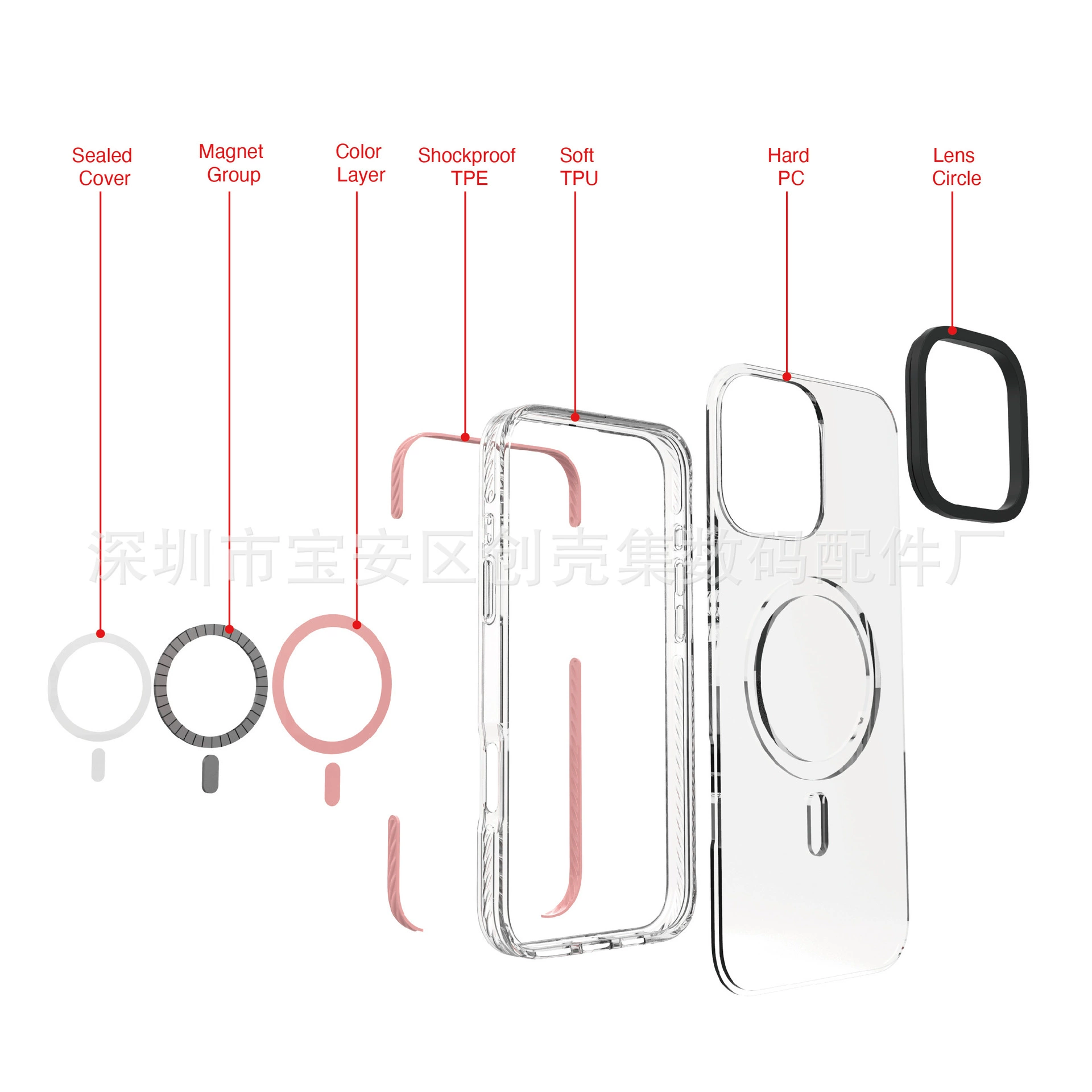 [Совместимый чехол IPHONE 17 Case аналогичный TIFY с магнитной вставкой IP17 чехол TIFY прочный]