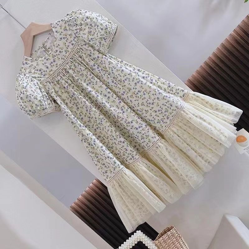 Girls Summer Dress 2025 New Korean Style Kidsren's Summer Princess Dress Big Kidsren's Dress Summer Little Girl Trendy