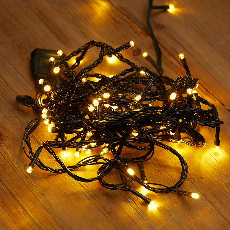 Luces de Navidad, estrellas de cinco puntas de copo de nieve, luces de batería, luces de alambre de cobre LED de 3/5/10 m, luces de decoración navideña, decoración de árboles de Navidad