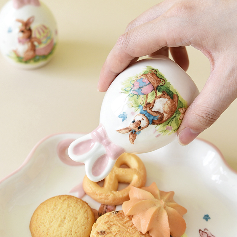 Cerámica de Pascua dibujos animados conejo adorable hogar conejo oreja picer botella de sabor para el hogar nuevos productos de preventa
