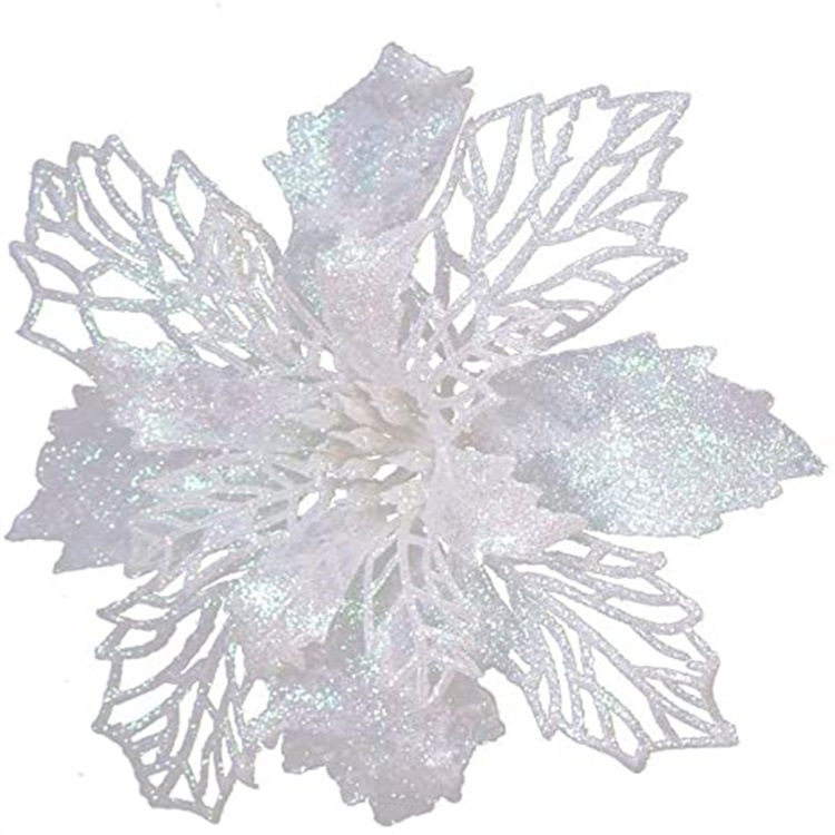跨境爆款16CM塑料仿真装饰花圣诞花环diy挂饰圣诞节派对装饰品|undefined
