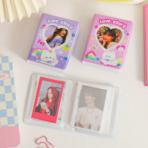 Mini cartoon animal 3-inch card album, photo album, polaroid photo album, girl star photo storage album