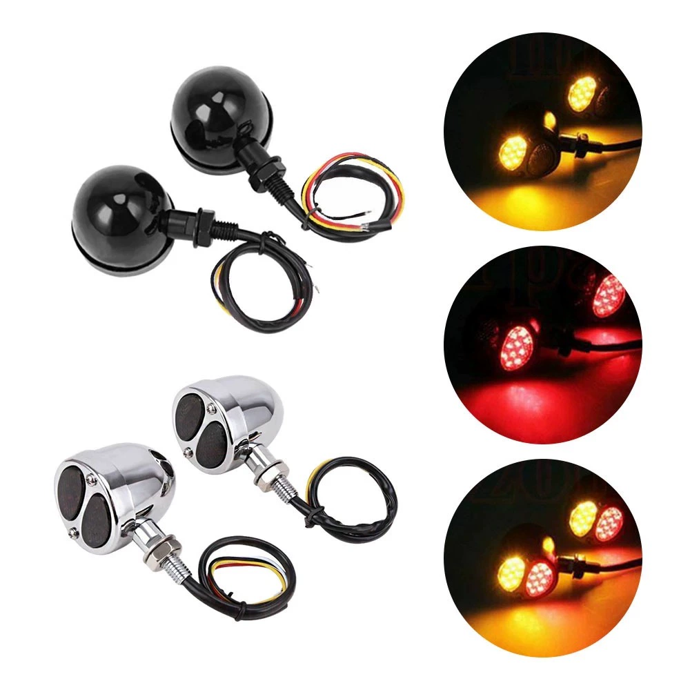 Аксессуары для мотоциклов Harley Prince мотоцикл модифицированный Ретро поворотник металлический двухцветный указатель поворота лампа