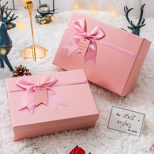Gift Box Bow Birthday Coke Gift Box Tiandi Cover Cup Lipstick Photo Album Photo Frame Gift Packaging Box
