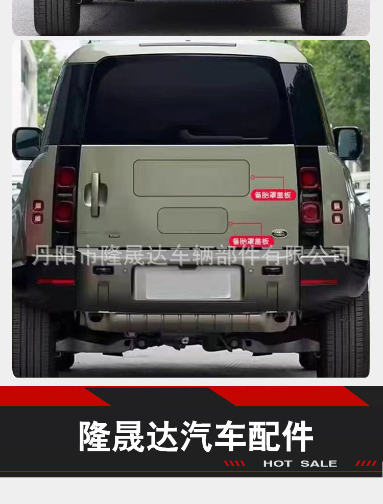 Suitable for guard spare tire cover cover bright black 20-24 new guard 90/110/130 tire cover cover