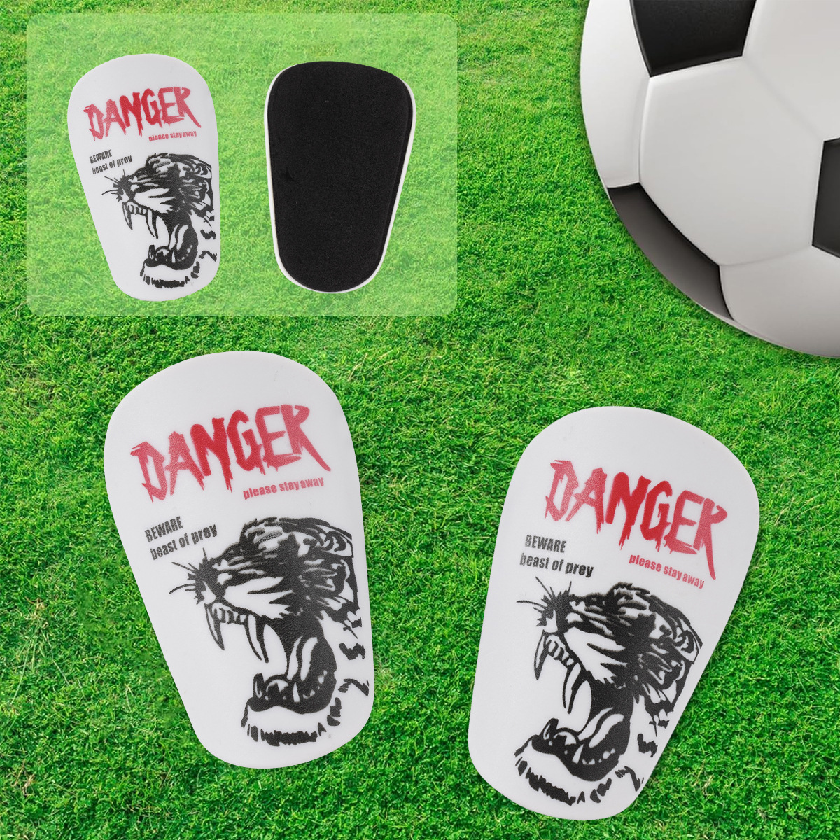 Shin Guard Tiger Pattern Shin Guards Shinguards Children's Inserts Thickened Adult Mini Shin Guards Sports Protective Gear_voghion.com