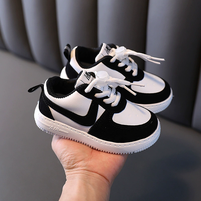 Children's low casual footwear, white shoes, sneakers for early age, 2021 collection