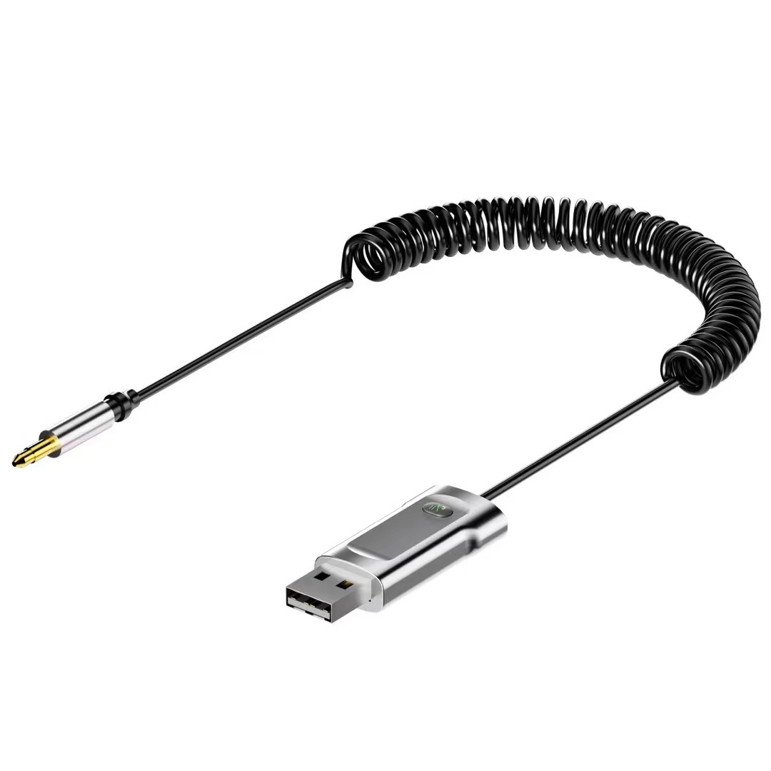 Premium car audio Bluetooth receiver with built-in microphone, Bluetooth hands-free calling, navigation, and music playback