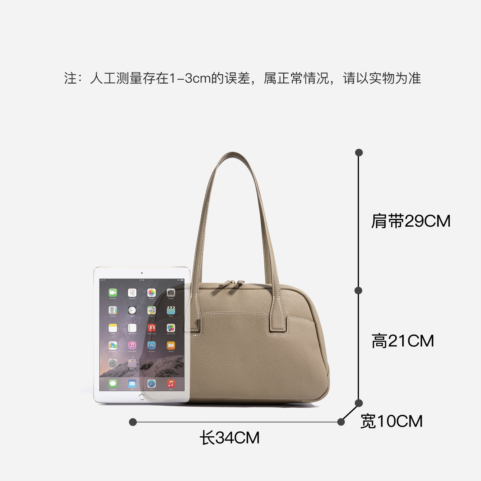 Genuine Leather Large Capacity Tote Bag For Women 2026 New Fashion Commuter Bowling Bag Handbag Shoulder Boston Bag - Thumbnail 4
