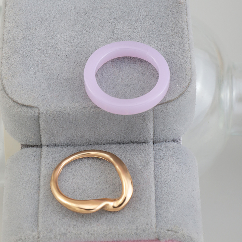Fashion Irregular Metal Resin Ring display picture 8