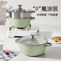 双耳陶磁器スープ鍋家庭用ガス電磁炉電気陶炉専用湯煮ラーメンスープは鍋にくっつかない