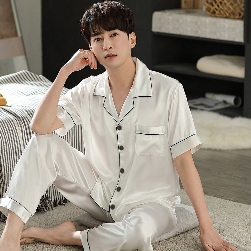 S 화이트#짧고 긴 남성용 아이스 실크