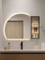 Боковой шкаф для ванной комнаты, небольшой боковой шкаф, умное зеркало с подсветкой, комбинированный зеркальный шкаф, зеркальный шкаф для ванной комнаты, стеллаж для хранения зеркала в ванной комнате, настенный