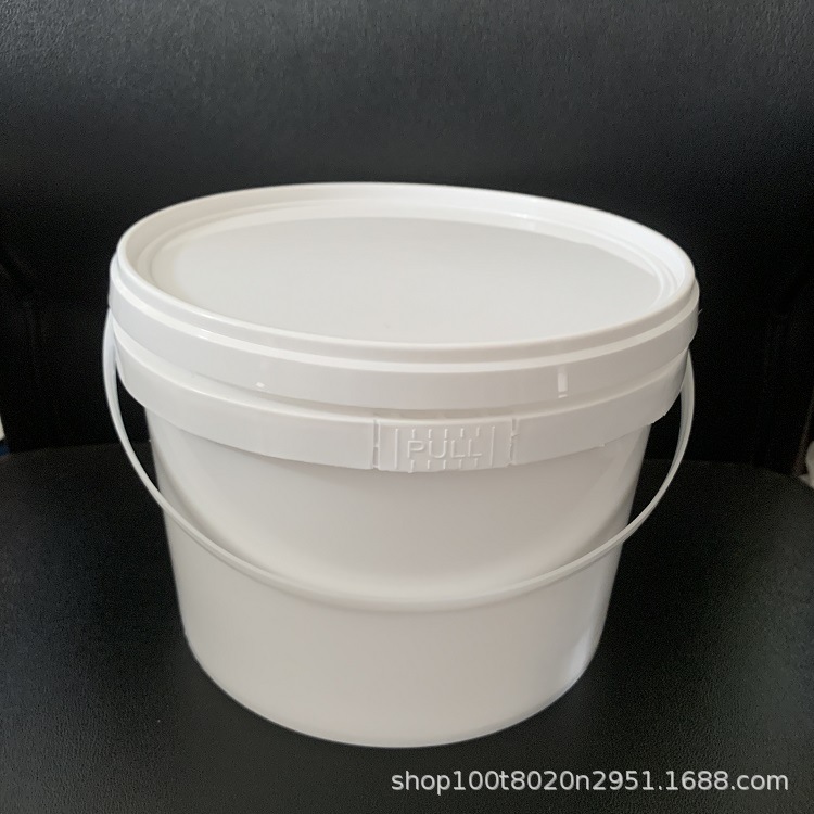 4L冰淇淋包装塑料桶 带盖带提手加厚密封不漏水