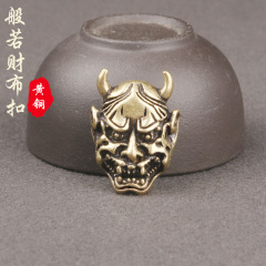 復古黃銅般若骷髏頭財布扣箱包皮具裝飾扣DIY配件配飾小銅器批發