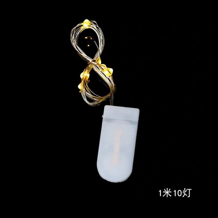 CR2032 caja de la batería alambre de cobre luz cadena pastel fresco ramo caja regalo chino San Valentín Navidad amante Navidad Decoración