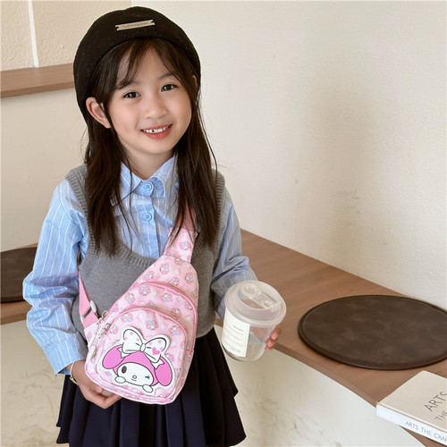Korean Children's Chest Bag Cartoon Kindergarten Schoolbag for Boys and Girls Student Bag Cute Kids Crossbody Bag Single Shoulder Bag