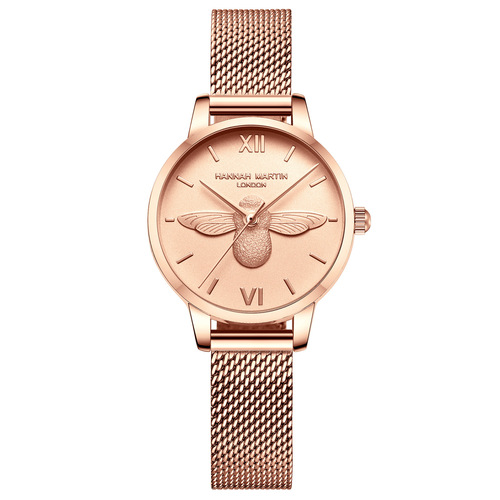 Xiaohongshu ins trendy female British niche watch Japanese movement OB same style 3D little bee female watch