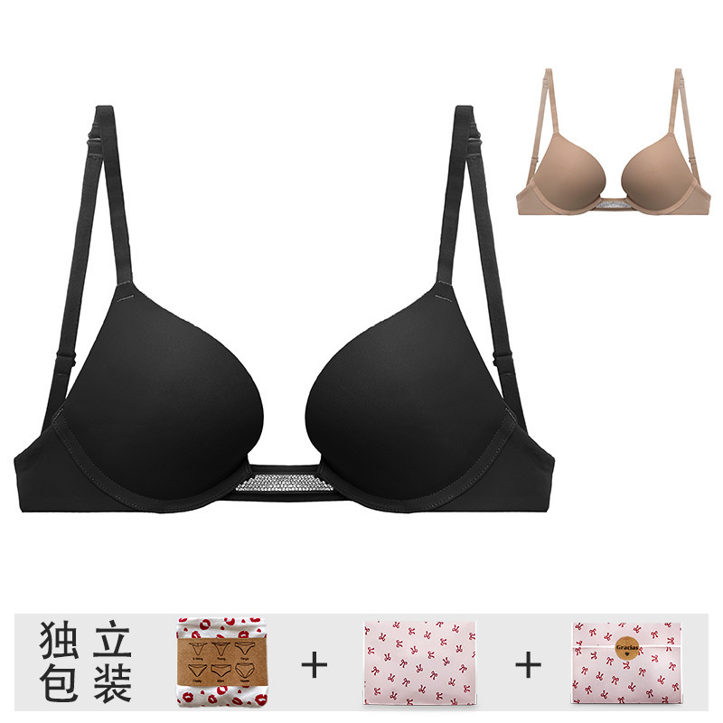 Dropshipping! 0063 Rhinestone Large Backless Glossy Push-Up Bra with Thin Top and Thick Bottom Backless Beauty Back Bra for Women Dropshipping! 0063 Rhinestone Large Backless Glossy Push-Up Bra with Thin Top and Thick Bottom Backless Beauty Back Bra for Women