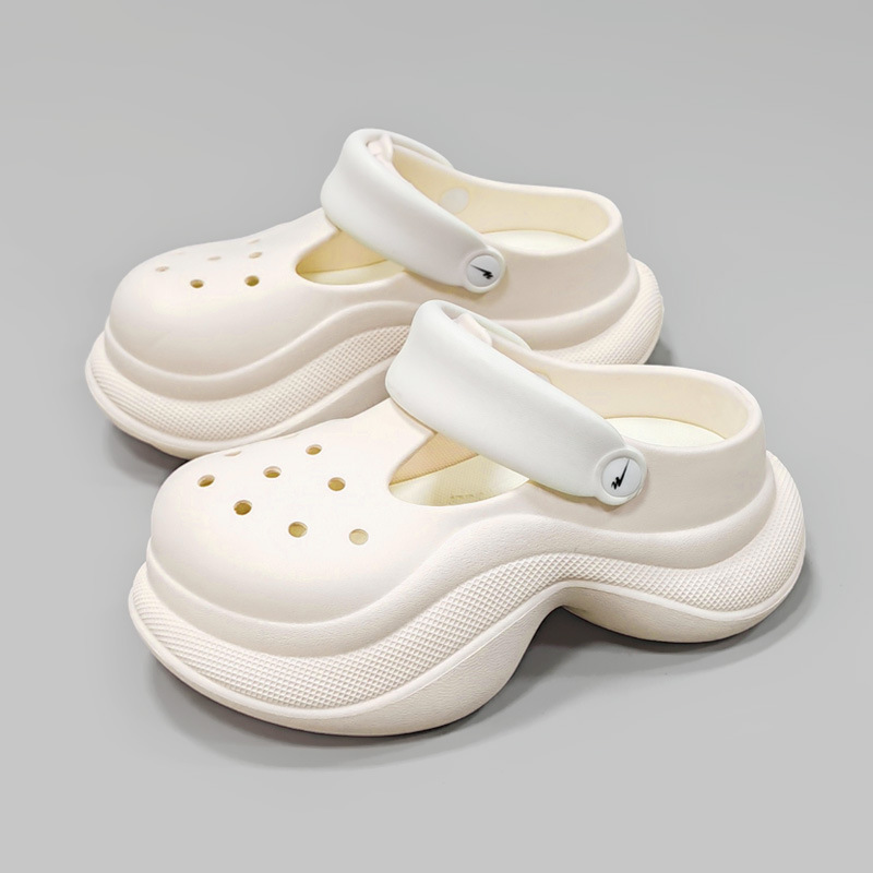 Ch1610 Süße Clogs mit dicken Sohlen für den Außenbereich, 2025 neue rutschfeste Strandsandalen mit geschlossener Zehenpartie für Damen, Sommer_voghion.com